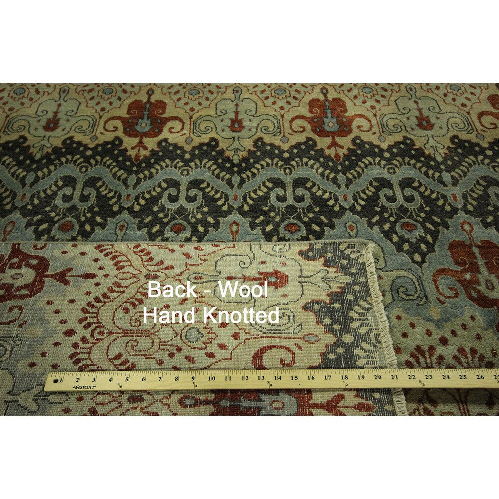 Hand-knotted Oriental Chobi Wool Multi-colored Area Rug (8' X 10')