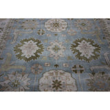 Hand-knotted Persian Collection Oriental Blue Oushak Wool Area Rug (8' x 10')