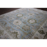 Hand-knotted Persian Collection Oriental Blue Oushak Wool Area Rug (8' x 10')