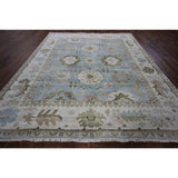 Hand-knotted Persian Collection Oriental Blue Oushak Wool Area Rug (8' x 10')