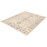 Hand-knotted Peshawar Finest Ivory Wool Rug - 8'0" x 10'2"/8'0 x 10'2