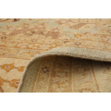 Hand-knotted Peshawar Oushak Blue Wool Rug - 9'10 x 13'6