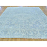 Hand-knotted Pure Wool Silver Wash Oushak Oriental Rug (8'3 x 9'8)