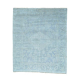 Hand-knotted Pure Wool Silver Wash Oushak Oriental Rug (8'3 x 9'8)