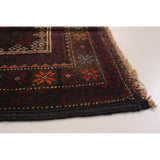 Hand-knotted Rizbaft Red Wool Rug - 3'11 x 6'7/3'11" x 6'7"