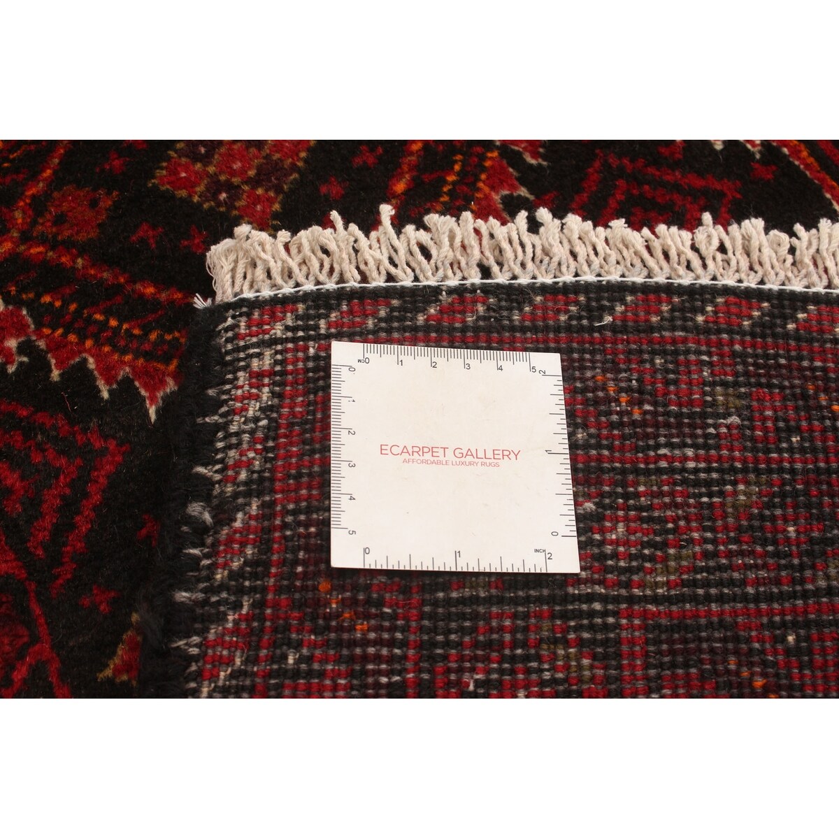 Hand-knotted Rizbaft Red Wool Rug - 3'5" x 6'4"