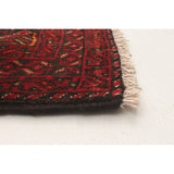 Hand-knotted Rizbaft Red Wool Rug - 3'5" x 6'4"
