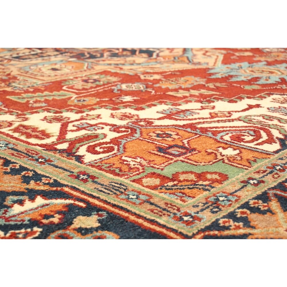Hand-knotted Serapi Heritage Copper Rug - ECARPETGALLERY - 7'11 x 9'9