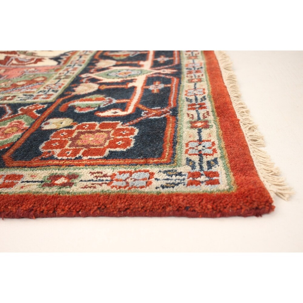 Hand-knotted Serapi Heritage Red Rug - ECARPETGALLERY - 9'0 x 11'9