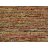 Hand-knotted Striped Peshawar Gabbeh Oriental Rug (6'5 x 9'8) - Multi-color