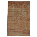 Hand-knotted Striped Peshawar Gabbeh Oriental Rug (6'5 x 9'8) - Multi-color