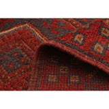 Hand-knotted Tajik Caucasian Red Wool Rug - 2'1 x 8'3
