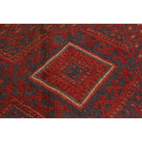 Hand-knotted Tajik Caucasian Red Wool Rug - 2'1 x 8'3