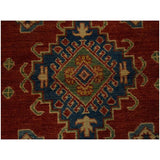 Hand-knotted Tribal Design Red Kazak Wool Area Rug (3' x 4'2)