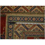 Hand-knotted Tribal Design Red Kazak Wool Area Rug (3' x 4'2)
