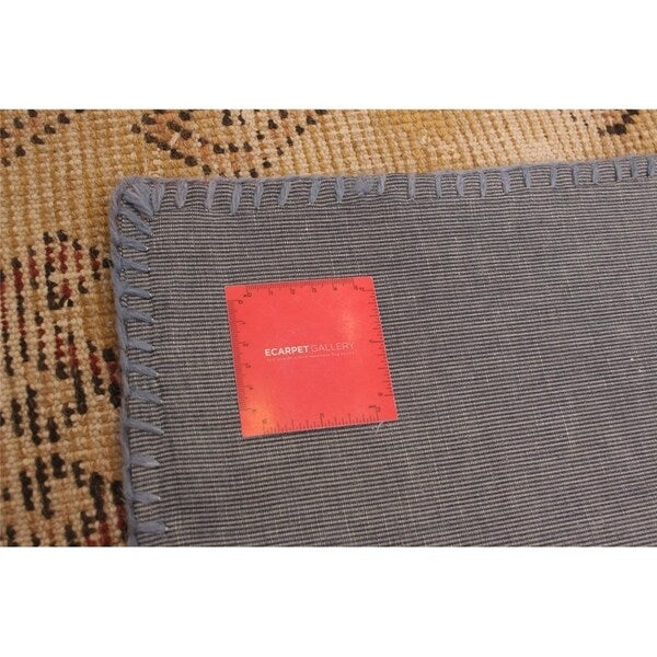 Hand-knotted Vintage Anatolia Patch Copper Wool Rug - 6'5 x 9'10