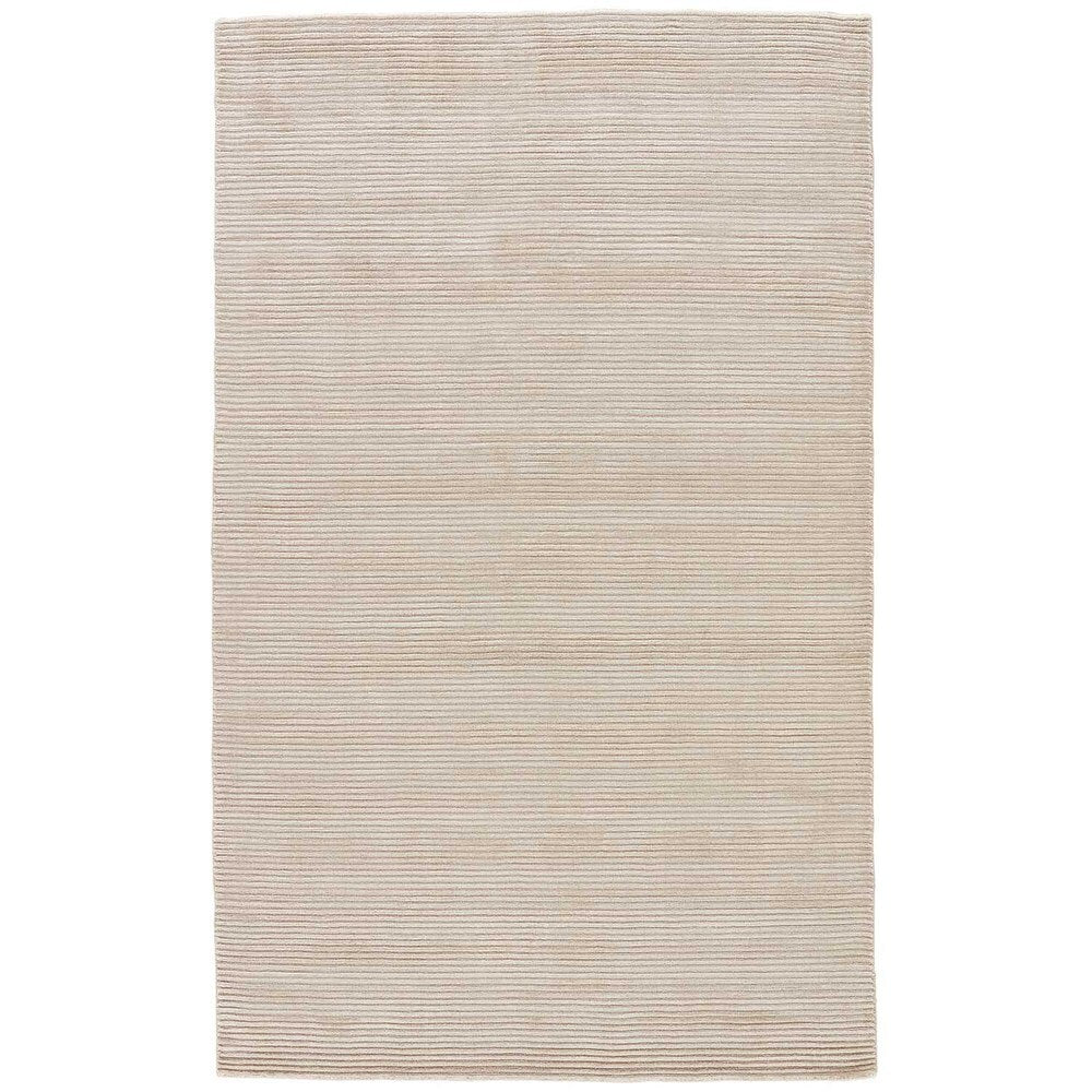 Phase Handmade Solid White/ Taupe Area Rug - 2' x 3'