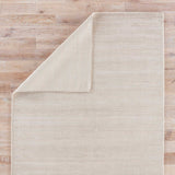 Phase Handmade Solid White/ Taupe Area Rug - 2' x 3'