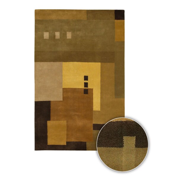 Hand-tufted Aditi New Zealand Wool Rug (5' x 8') - multi