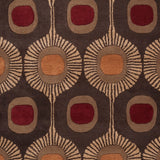 Hand-tufted Bastogne Espresso Moroccan Tile Wool Area Rug - 2' x 3' - 2' x 3'
