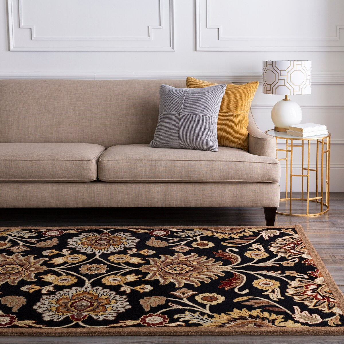Hand-tufted Black Anvik Wool Area Rug - 12' x 15'