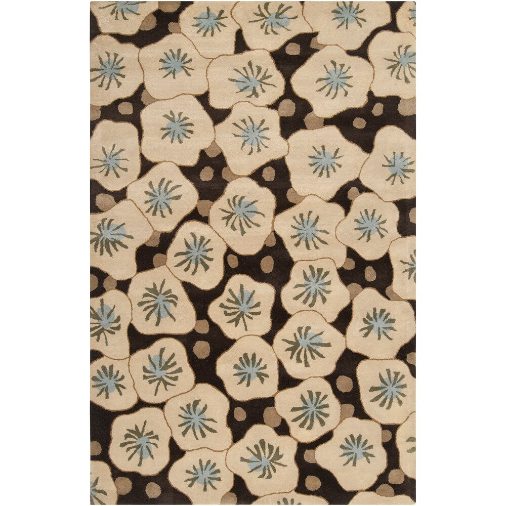 Hand-tufted Boys Floral Wool Area Rug - 2' x 3'