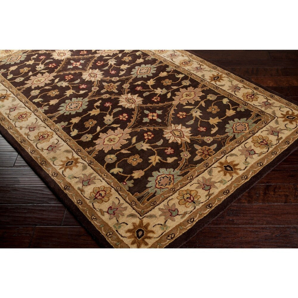 Hand-tufted Brown Clifford New Zealand Wool Area Rug - 5' x 8'