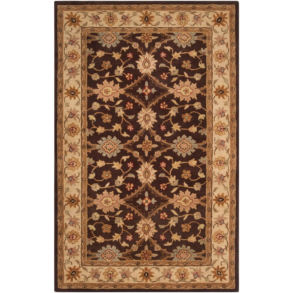 Hand-tufted Brown Clifford New Zealand Wool Area Rug - 5' x 8'