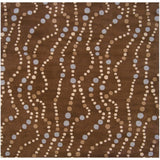 Hand-tufted Brown Contemporary Geometric Mayflower Wool Area Rug - 8' Square