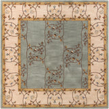 Hand-tufted Calhoun Traditional Floral Wool Slate Grey Area Rug - 8' Square - 8' Square