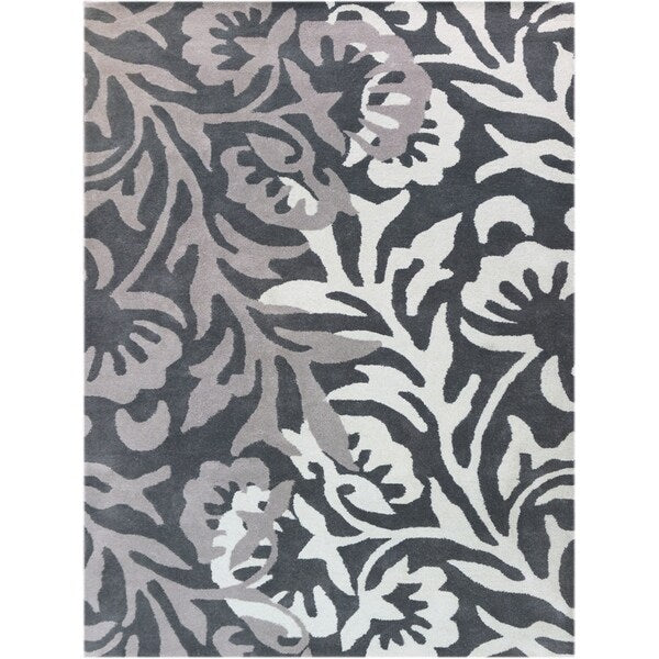 Barnady Hand-tufted Classic Floral Wool Area Rug
