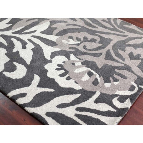 Barnady Hand-tufted Classic Floral Wool Area Rug