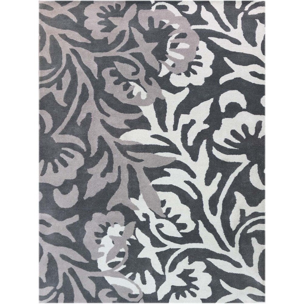 Barnady Hand-tufted Classic Floral Wool Area Rug