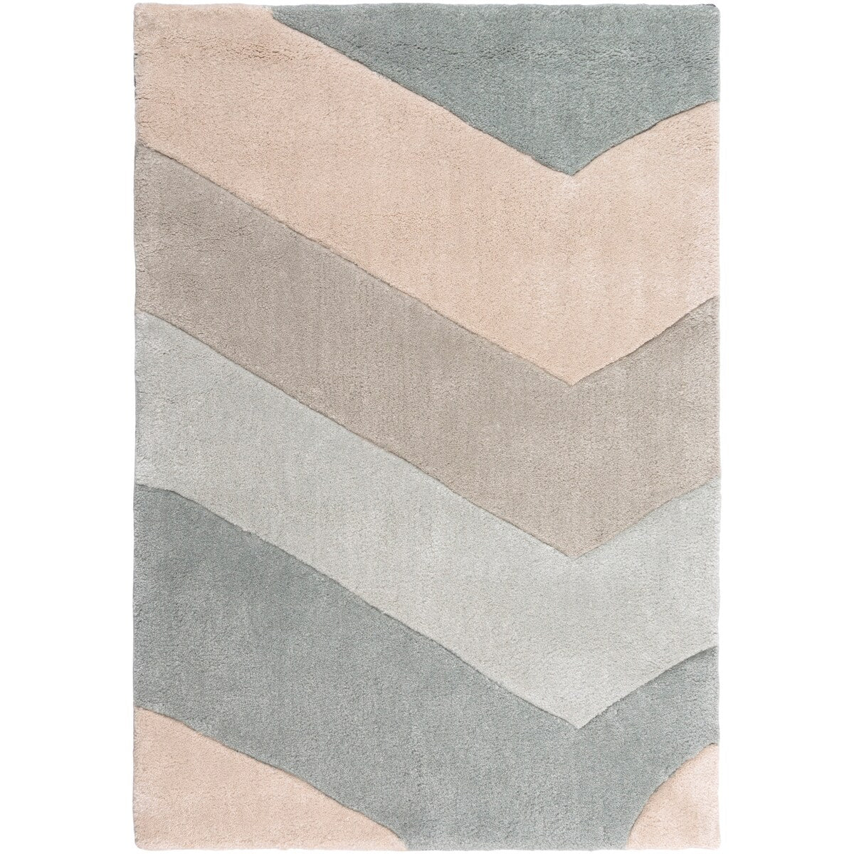 Hand-tufted Chevron Geometric Contemporary Accent Area Rug