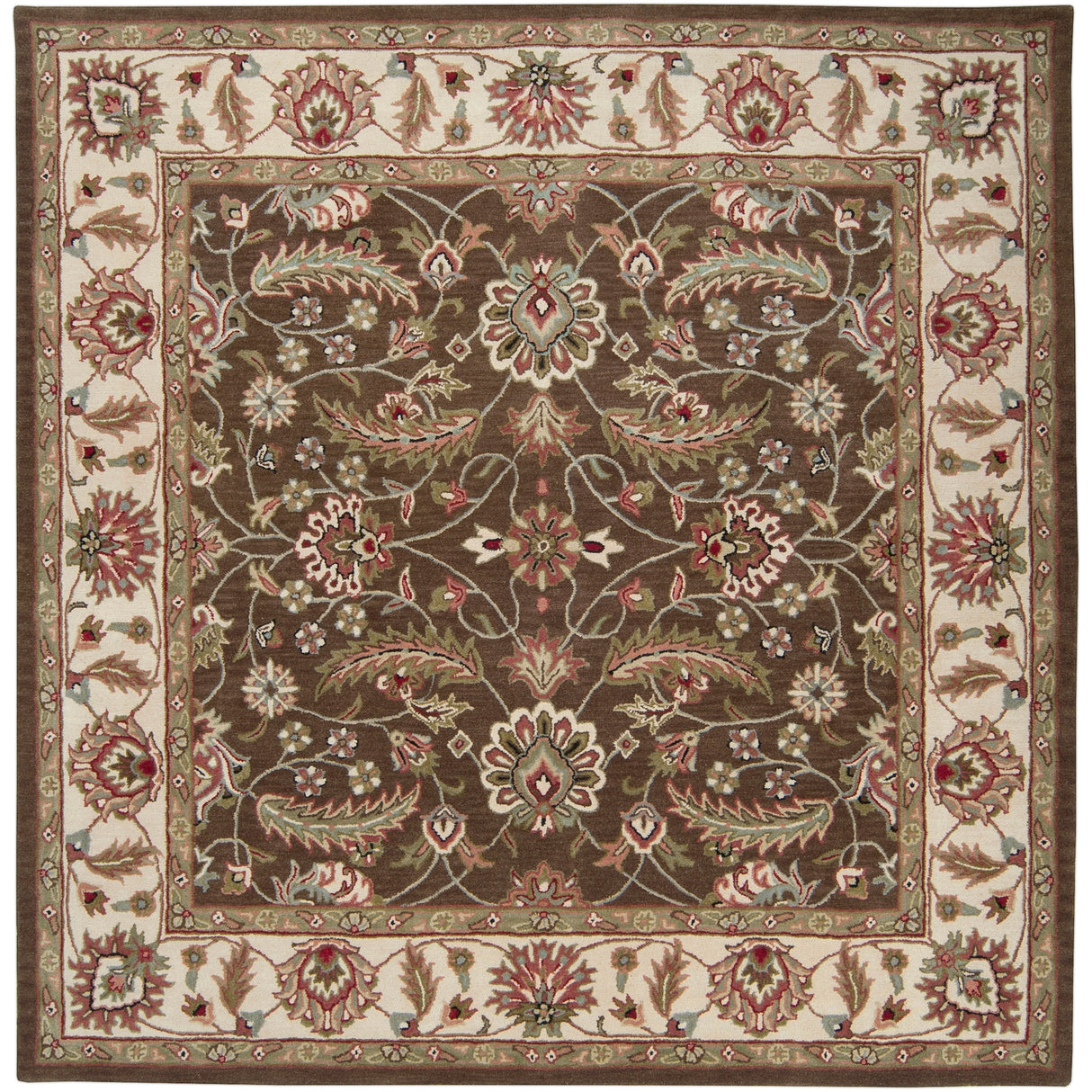 Hand-tufted Coliseum Brown Area Rug - 8' Square - 8' Square