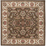 Hand-tufted Coliseum Brown Area Rug - 8' Square - 8' Square
