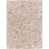 Hand-tufted Contemporary Grey Floral Area Rug - 8' x 11'