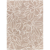 Hand-tufted Contemporary Grey Floral Area Rug - 8' x 11'