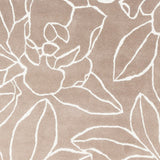 Hand-tufted Contemporary Grey Floral Area Rug - 8' x 11'