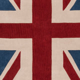 Hand-tufted Contemporary Union Jack Red Pipefish Abstract Area Rug - 8' x 11'