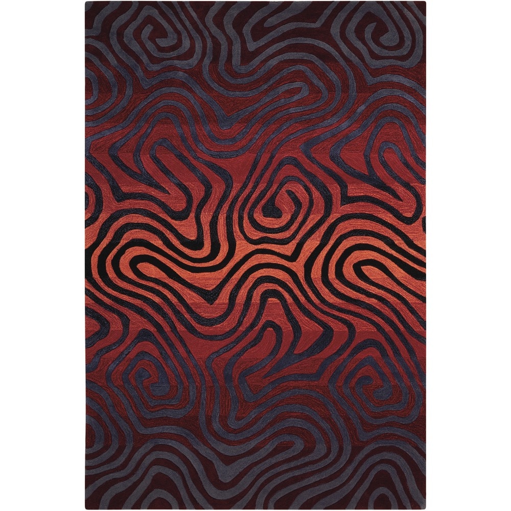 Nourison Contour Tone on Tone Abstract Zebra Modern Hand-tufted Area Rug