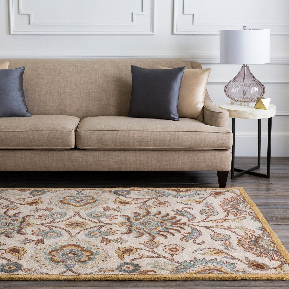 Hand-tufted Court Beige Wool Area Rug - 2' x 4' Hearth/Surplus