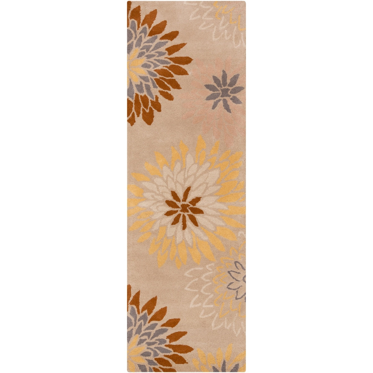 Hand-tufted Dazzle Floral Wool Runner Area Rug - 3' x 12' Runner/Surpl