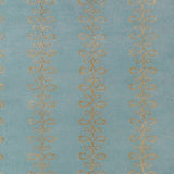 Hand-tufted Designer Sky Blue Stripe Geometric Wool Area Rug - 5' x 8'/Surplus
