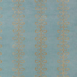 Hand-tufted Designer Sky Blue Stripe Geometric Wool Area Rug - 5' x 8'/Surplus