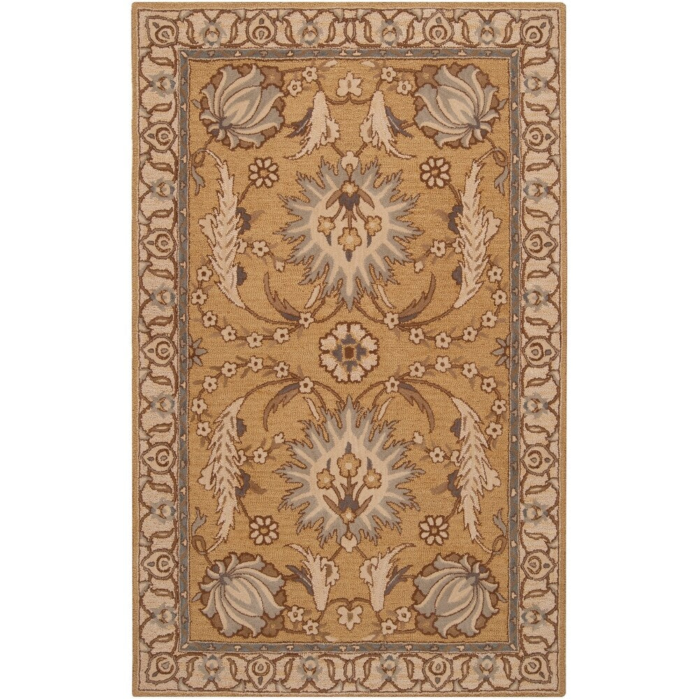 Hand-tufted Dursholm Gold Wool Area Rug - 2' x 3'
