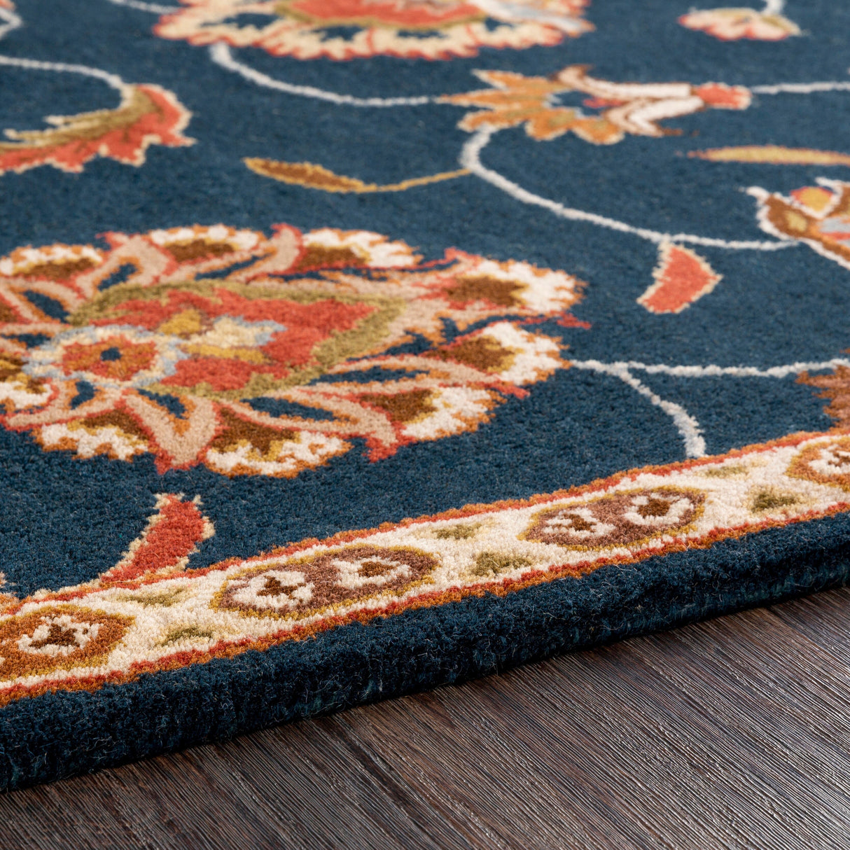 Hand-tufted Ebba Blue Wool Area Rug - 12' x 15' - 12' x 15'
