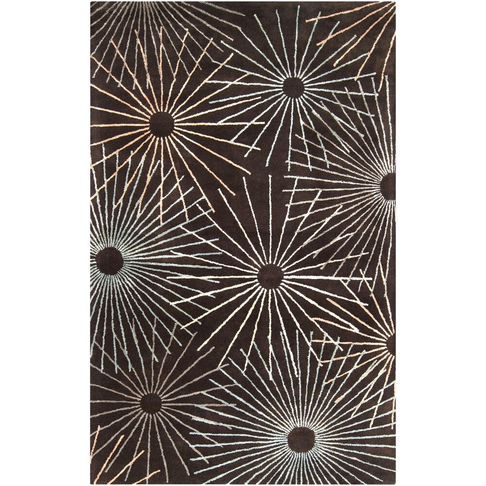 Hand-tufted Essence Brown Wool Area Rug - 2' x 3'