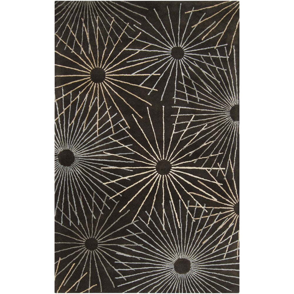 Hand-tufted Essence Brown Wool Area Rug - 2' x 3'