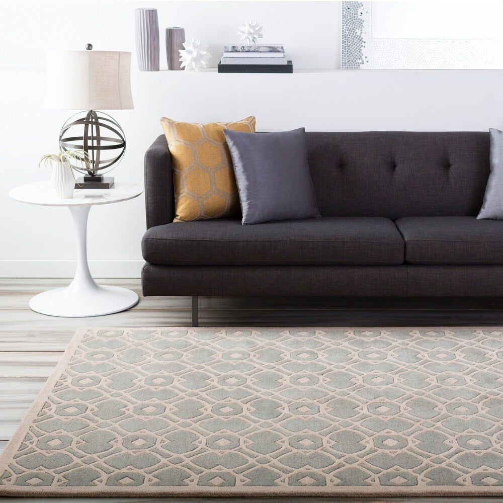Hand-tufted Glamorous Seafoam Wool Area Rug - 3'3" x 5'3"